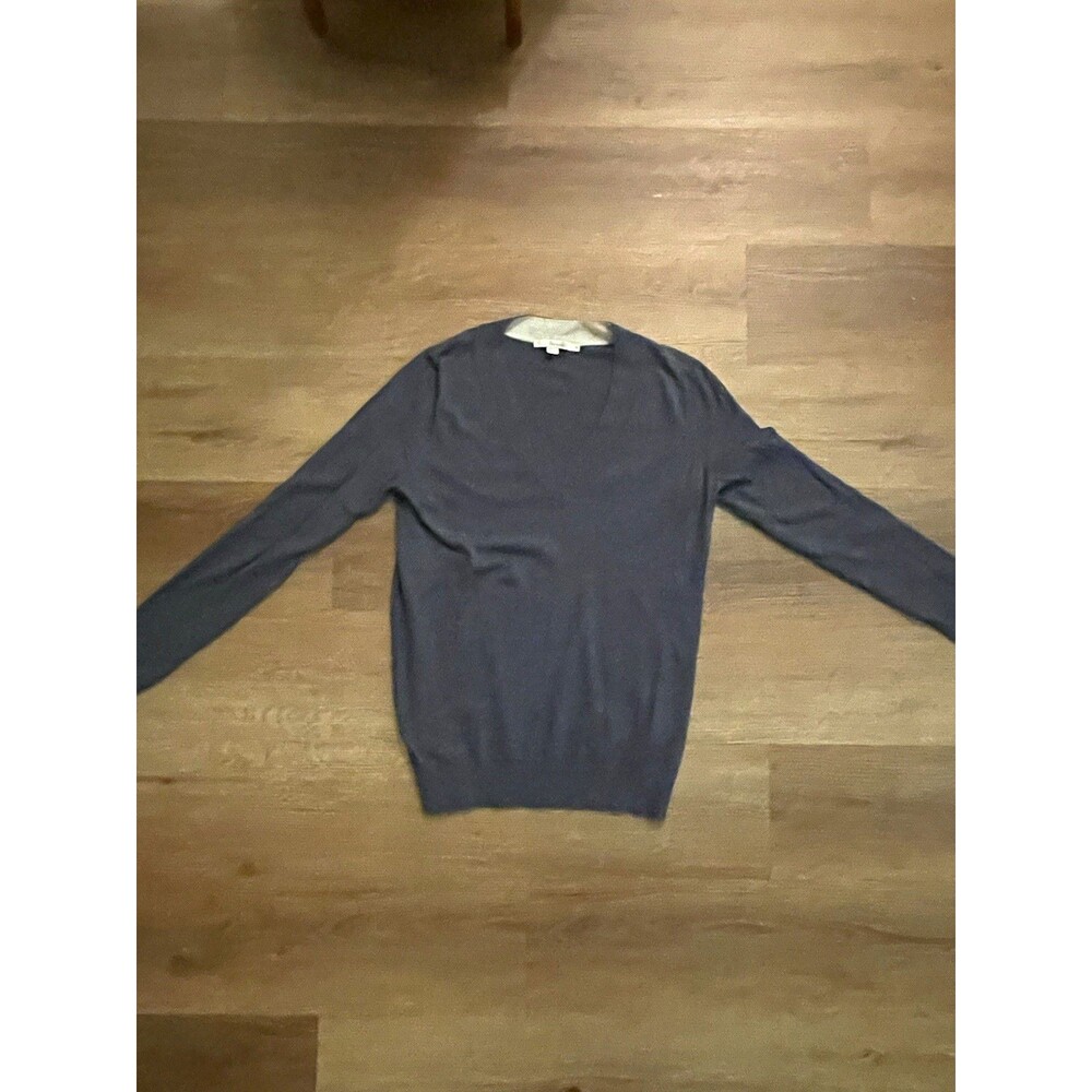Biden Blueish Gray Solid Knit Pullover Sweater Long Sleeve Regular Size M